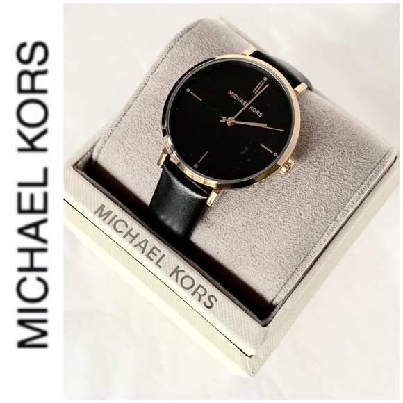 michael kors watch leather belt